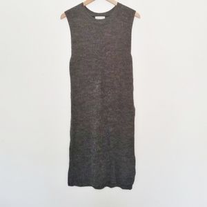 Modern Citizen Grey Sleeveless Sweater Midi Dress